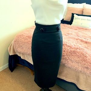Robert Rodriguez Black Pencil Skirt